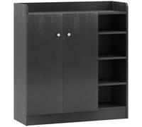 HOMCOM Zapatero Armario Madera Mueble Zapatero Gabinete 2 Puertas 4 Estantes