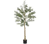 HOMCOM Olivo Artificial 150 cm Grande Árbol Artificial de Interior Verde