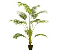 HOMCOM Palmera Areca Artificial 170cm Decorativa para Interiores y Exteriores con 11 Hojas Verdes y Maceta Estable Verde Aosom España