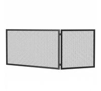 HOMCOM Parachispas para Chimenea Plegable de 2 Paneles en Metal 140x1x50 cm Negro Aosom España
