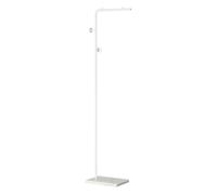 HOMCOM Perchero Recibidor Perchero de Pie con Base de Mármol Barra y 2 Ganchos de Metal para Dormitorio Pasillo 35x25x170 cm Blanco Aosom España