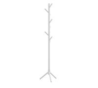 Homcom perchero de pie perchero para ropa de madera con 8 ganchos para colgar bolsas forma de árbol para pasillo entrada dormitorio 40x40x165 cm blanco