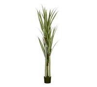 HomCom Planta artificial de yuca 190 cm, 39 hojas, maceta Ø17 cm, verde