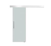 HOMCOM Puerta Corredera 90x205 cm Puerta Corrediza de Cristal con Riel Silenciosa para Sala de Estar Comedor Translúcido Transparent 200x213cm