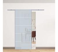 HOMCOM Puerta corredera de cristal Puerta corredera de cristal Puerta de habitación parcialmente satinada 900 x 2050 mm