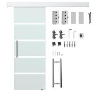 HOMCOM Puerta Corrediza de Vidrio Puerta Corredera Deslizante de Cristal Seguridad 77,5x205 cm Aosom España
