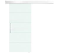 HOMCOM Puerta Corrediza de Vidrio Puerta Corredera Deslizante de Cristal Seguridad 90x205 cm Striped frosted 200x213cm