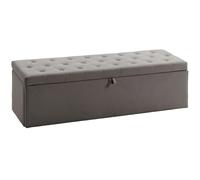 HOMCOM Puff Almacenaje Banco Almacenaje 141L 137x41x42 cm Carga 240 kg Gris Gris