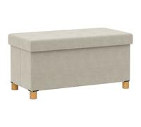 HOMCOM Puff Almacenaje, Banco Almacenaje Plegable, Capacidad de 67 L, 76x38x38 cm, Tapizado en Terciopelo, Baúl de Almacenamiento Dormitorio, Carga 120 kg, para Sala de Estar, Entrada Gray 76x38x38 cm