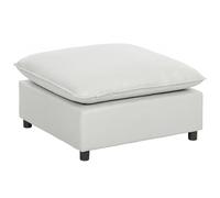 HOMCOM - Reposapiés cuadrado, otomano, asiento acolchado con patas de plástico, puf salón para dormitorio, entrada, 75 x 75 x 40 cm, color gris
