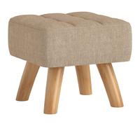 HOMCOM Reposapiés para sala de estar, otomana, asiento acolchado de tela, con reposabebés, puf para sala de estar, para dormitorio, entrada, 27