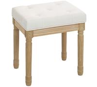 HOMCOM Reposapiés Salón Rústico Tapizado para Dormitorio Sofá Beige