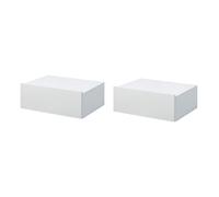 HomCom Mesitas de noche flotantes Set de 2 con 1 cajón montadas en pared 40x30x15 cm Negro