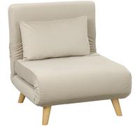 HOMCOM Sillón 2 en 1 Relax Cama de Invitados 72x78x79 cm Gris Aosom España