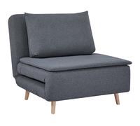 HOMCOM Sillón cama 3 en 1 con función de cama, sillón reclinable, respaldo regulable, patas de madera de haya, cojín, Gris Aosom España