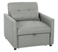 HOMCOM Sillón cama 3 en 1, sillón sofá cama extraíble con respaldo regulable, gris Aosom España