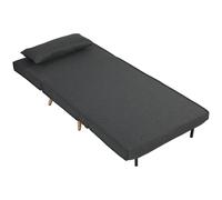 HOMCOM Sillón Cama Plegable 3 en 1 Sillón Cama con Efecto Lino con Respaldo Ajustable y Acolchado Grueso Gris Aosom España