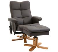 HOMCOM Sillón de Masaje con Función Reclinable Masajes y Reposapiés Sillón de TV Inclinación de 145° Sillón Ergonómico Aosom España