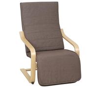 HOMCOM Sillón de Salón con Reposapiés Ajustable 66,5x94x100 cm Marrón