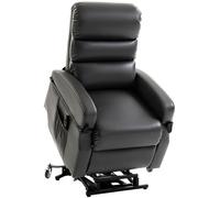 HOMCOM Sillón de TV con ayuda para levantarse, sillón relax eléctrico con mando a distancia, reposapiés, función reclinable, gris oscuro Aosom España