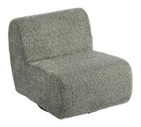 HOMCOM Sillón giratorio lounge con efecto chenilla, asiento ancho, para salón y dormitorio, Gris