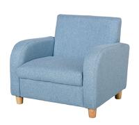 HOMCOM Sillón Infantil Mini Sofá para Niños de +3 Años con Asiento Acolchado Reposabrazos y Estructura de Madera Carga Máx. de 65 kg 49x45x44 cm Azul Blue 49x45x44cm