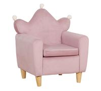HomCom Sillón infantil Mini sofá con asiento acolchado y reposabrazos Rosa 50x42x58 cm +3 años