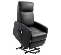 HOMCOM Sillón Levanta Personas Sillón Relax Eléctrico Reclinable 145° Negro