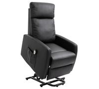 HOMCOM Sillón Levanta Personas Sillón Relax Eléctrico Sillón Elevador Reclinable 145° con Control Remoto 67x95x105 cm Negro Aosom España
