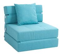 HOMCOM Sillón para dormir plegable, sofá cama, sillón plegable 2 en 1 con función de cama, sillón de relajación con almohadas, cama de invitados para salón, dormitorio, capacidad de carga hasta 100 kg