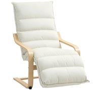 HOMCOM Sillón para sala de estar, sillón moderno de terciopelo con reposapiés ajustable, asiento acolchado, respaldo superior y estructura para bebidas, silla para sala de estar, dormitorio, rincones