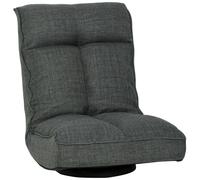 HOMCOM Sillón Plegable, Silla Plegable con Ranura Ajustable en 5 Posiciones, Ranura Ancha, para Sala de Estar, Escritorio, Dormitorio, Sofá Relax, 58x107x79cm, Gris