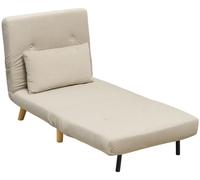 HOMCOM: Sillón reclinable 3 en 1 con respaldo ajustable, cojín, color beige