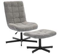 HOMCOM Sillón reclinable 4 niveles efecto terciopelo con reposapiés independiente, 66x80x93-104 cm, Gris