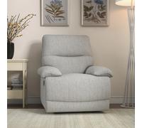 HomCom Sillón reclinable manual tapizado en tela con reposapiés 150° carga 160 kg Gris