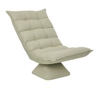 HOMCOM Sillón relax con diseño capitonado respaldo ajustable e inclinación de 360° en revestimiento de lino Beige Aosom España