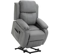 HomCom Sillón Relax Levanta Personas con reclinación eléctrica 160° y control remoto Tela gris