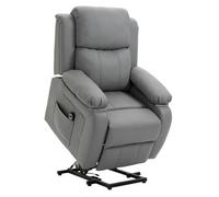 HomCom Sillón Relax Levanta Personas con reclinación eléctrica 160° y control remoto Tela gris
