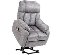 HOMCOM Sillón Relax Levanta Personas Eléctrico con Reposapiés Gris