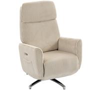 HOMCOM Sillón Relax Reclinable Eléctrico con Función Cama 2 Motores Giratorio Sillón TV con Puerto USB Aosom España