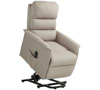 HOMCOM Sillón Relax Reclinable Eléctrico Levanta Personas Beige Beige
