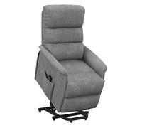 Homcom sillón relax reclinable eléctrico levanta personas, sillón elevador con control remoto, reposapiés, tapizado en lino, bolsillo lateral, para salón, dormitorio, gris