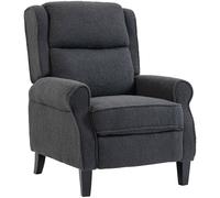 HOMCOM Sillón relax reclinable en Teddy polar, sillón de relax con reposapiés extensible, asiento acolchado, gris