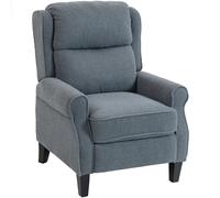 HOMCOM Sillón relax reclinable en tejido Teddy, sillón de relax con reposapiés extensible, asiento acolchado, gris