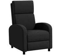 HOMCOM Sillón Relax Reclinable hasta 160° Sofá Reclinable Moderno con Reposapiés Soporta hasta 120 kg 64x86x102 cm Negro