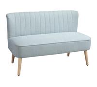 HOMCOM Sofá 2 plazas, acolchado suave, funda fácil de cuidar, hasta 220 kg, 117 x 56,5 x 77 cm, Verde claro