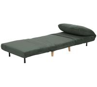 HOMCOM Sofá cama 2 en 1, sofá convertible en cama, colchón plegable, cama para invitados, cama plegable, color verde