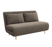 HOMCOM Sofá cama, cama de invitados, respaldo ajustable en 3 posiciones, efecto pana, hasta 120 kg, 141 x 90 x 81 cm, marrón oscuro Aosom España
