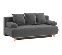 HOMCOM Sofá Cama con Respaldo Reclinable Función de Cama Almacenamiento Oculto y Tapizado de Pana Gris Aosom España