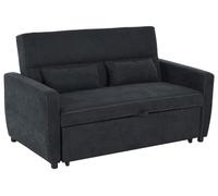 HOMCOM: Sofá cama convertible, sofá de 2 plazas, tapizado en tela, color